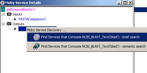 moby service discovery context menu